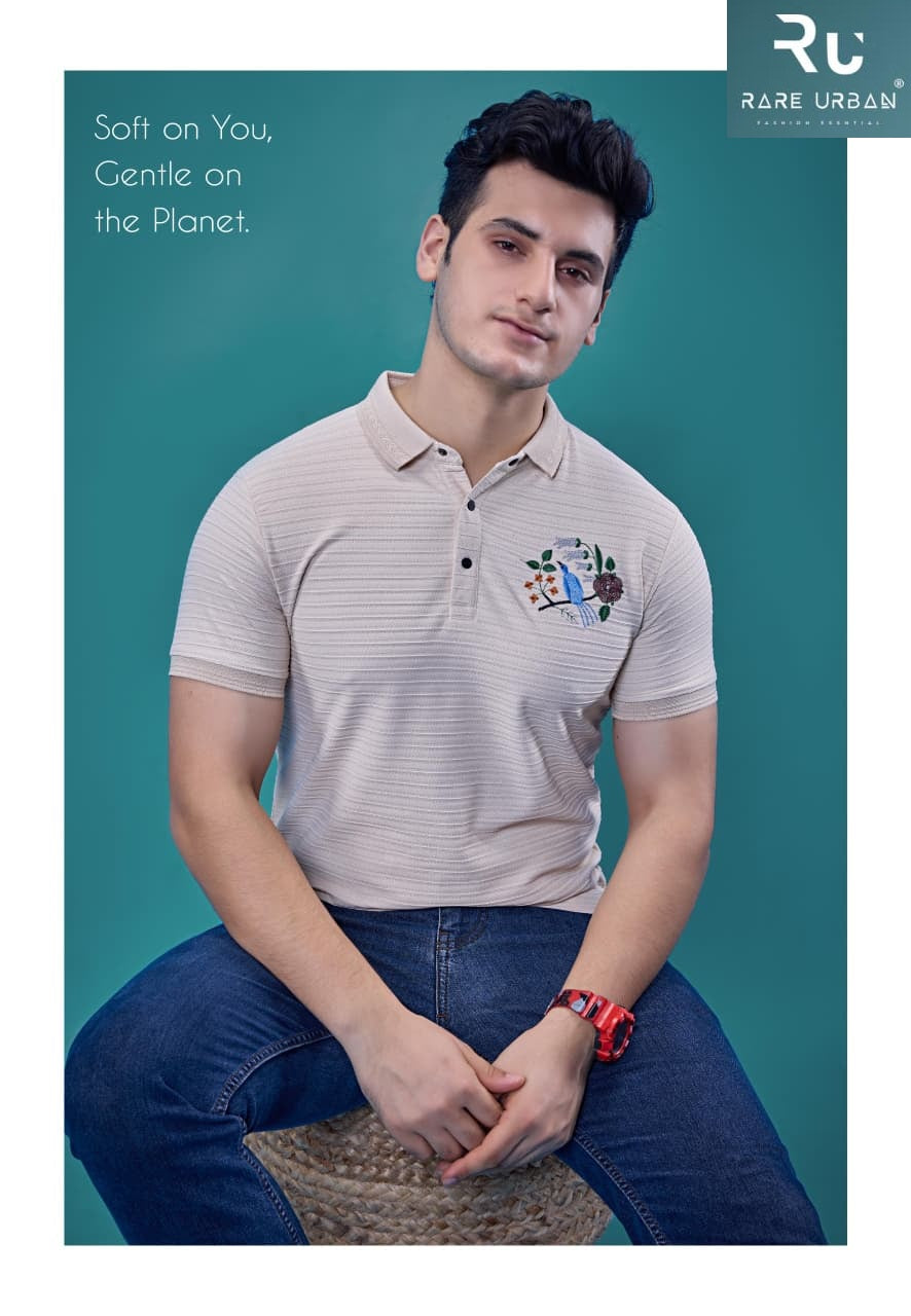 Vol 6054 Rare Urban Jacquard Knit Mens Tshirts Wholesale Rate