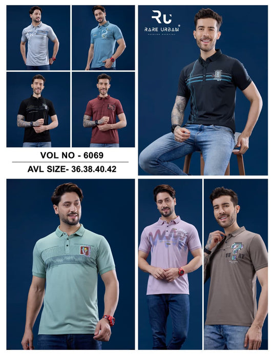 Vol 6069 Rare Urban Tencil Lycra Mens Tshirts Manufacturer