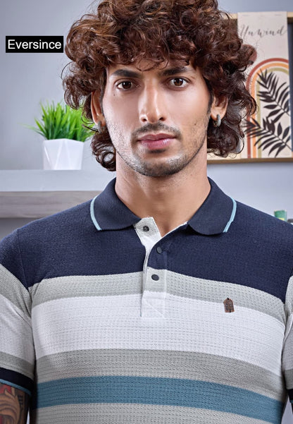 Vol 6074 Eversince Auto Stripes Mens Tshirts Manufacturer Gujarat