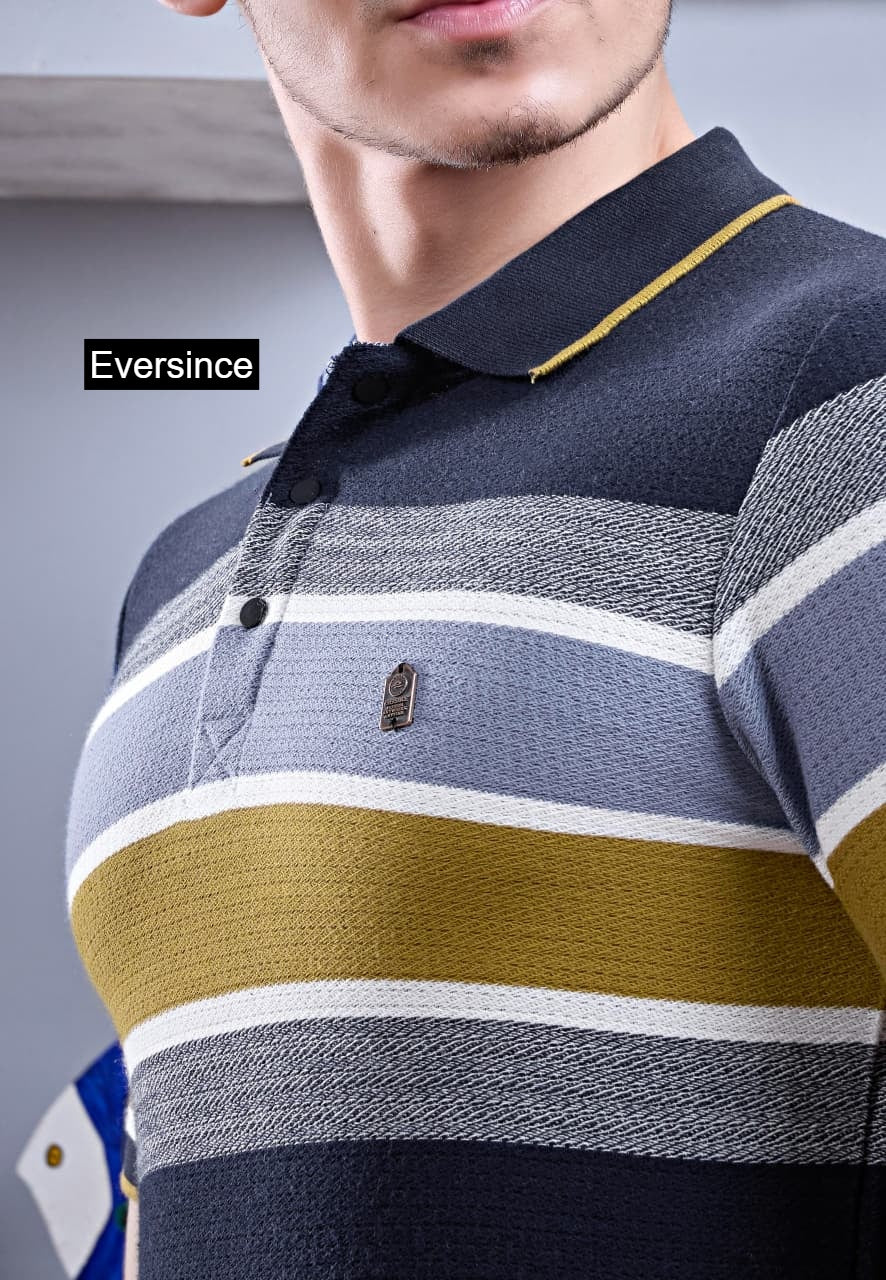 Vol 6074 Eversince Auto Stripes Mens Tshirts Manufacturer Gujarat