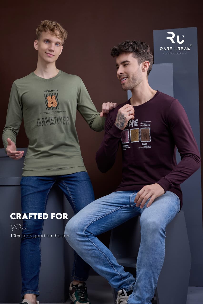 Vol 6087 Rare Urban Cotton Looper Mens Tshirts Supplier Gujarat