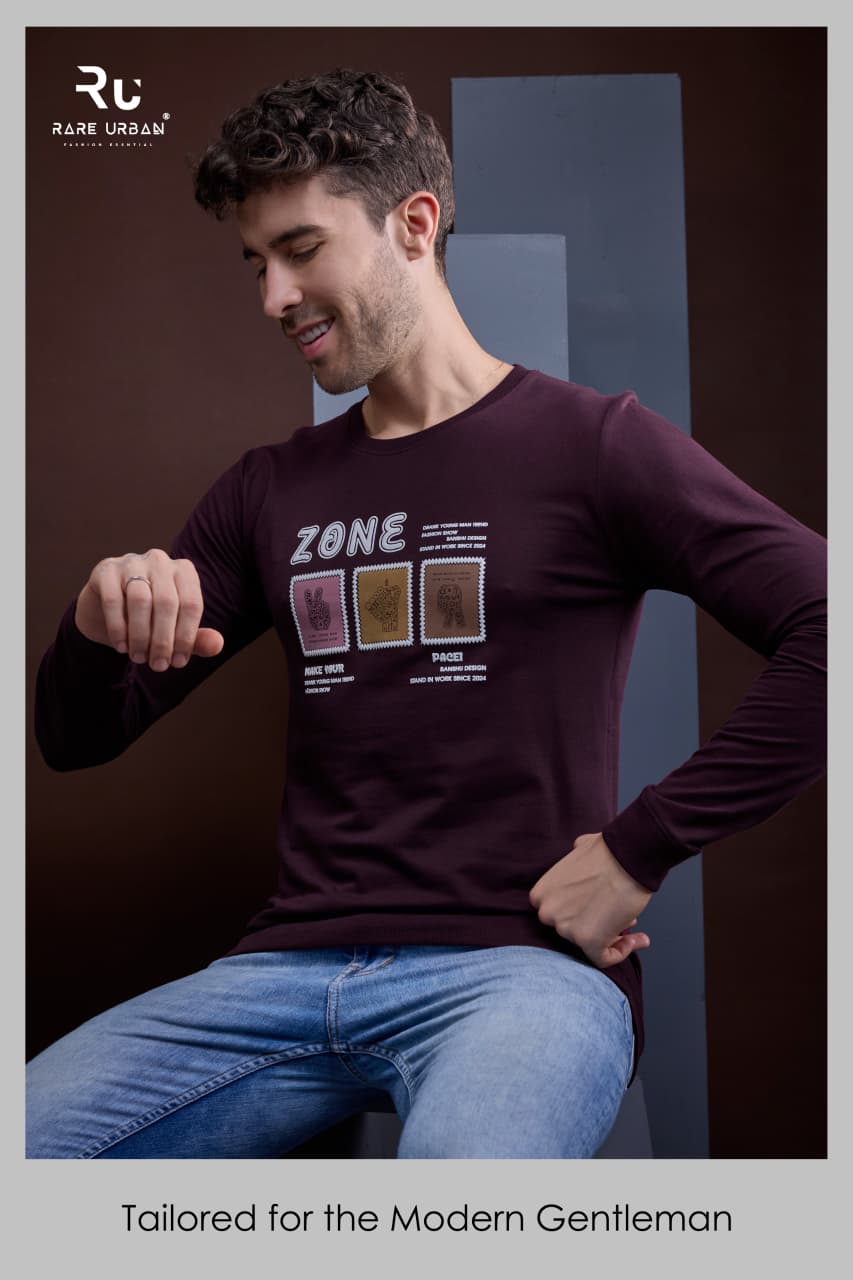 Vol 6087 Rare Urban Cotton Looper Mens Tshirts Supplier Gujarat