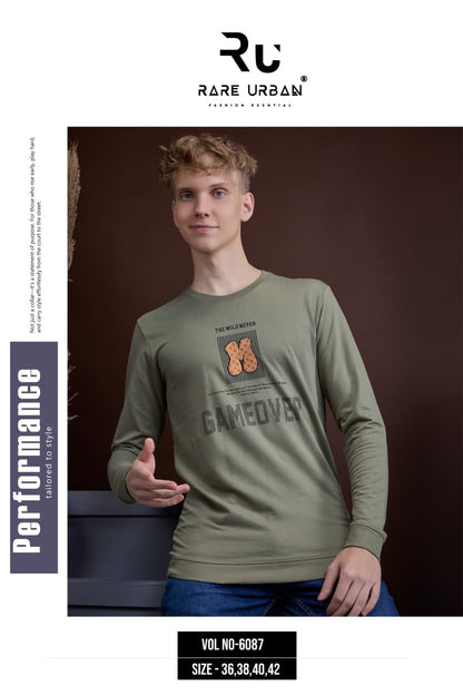 Vol 6087 Rare Urban Cotton Looper Mens Tshirts Supplier Gujarat