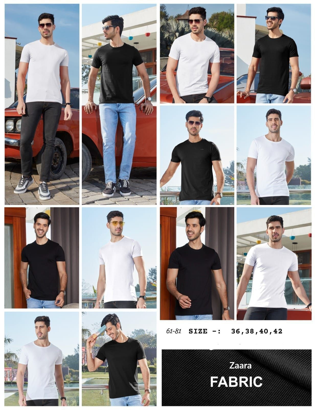 Vol 61-81 Zaara Cotton Biowashed Mens Tshirts Manufacturer Ahmedabad
