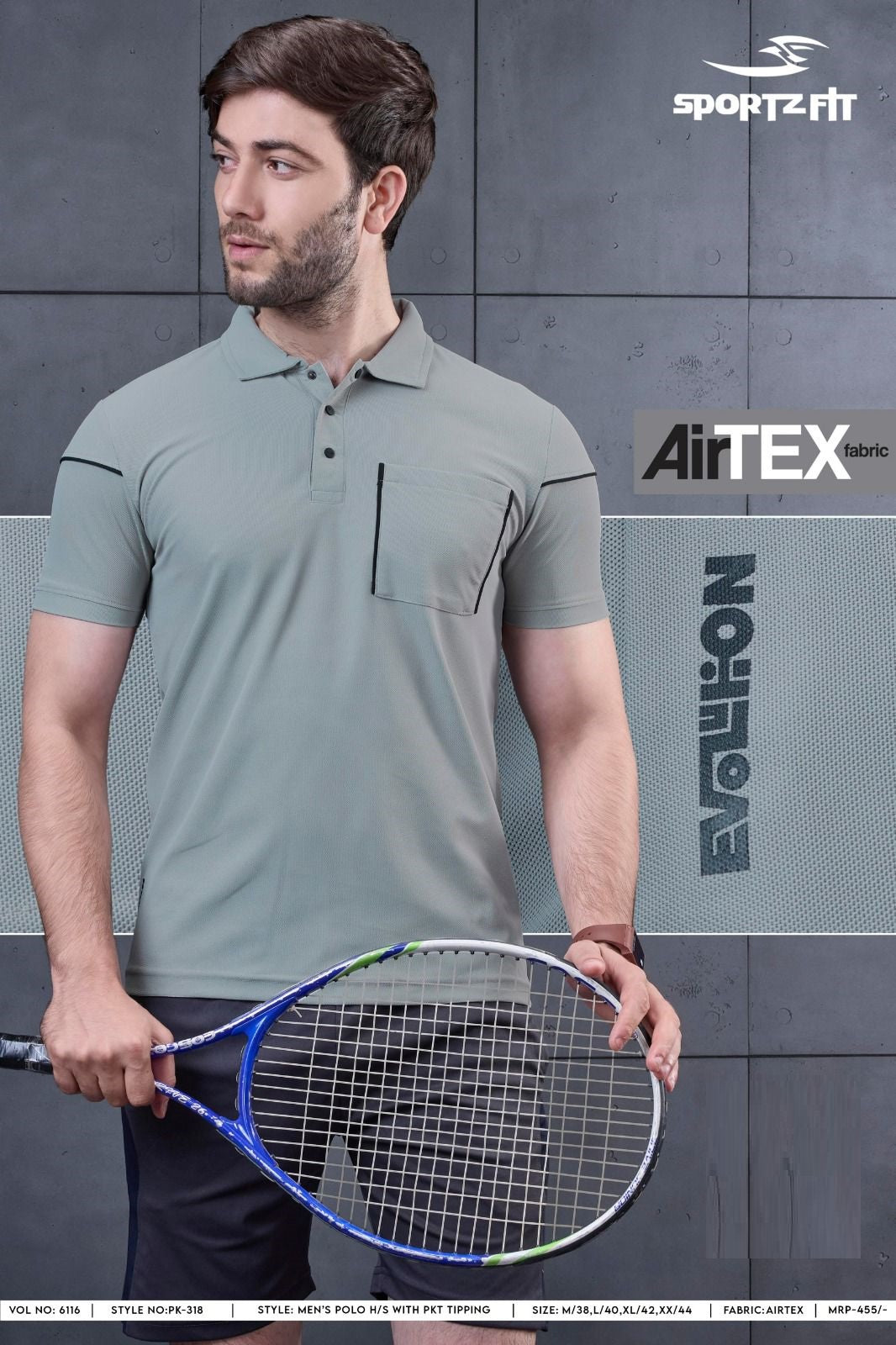 Vol 6116 Pk 318 Sportz Fit Airtex Mens Tshirts Wholesale Rate