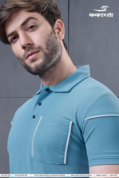 Vol 6116 Pk 318 Sportz Fit Airtex Mens Tshirts Wholesale Rate