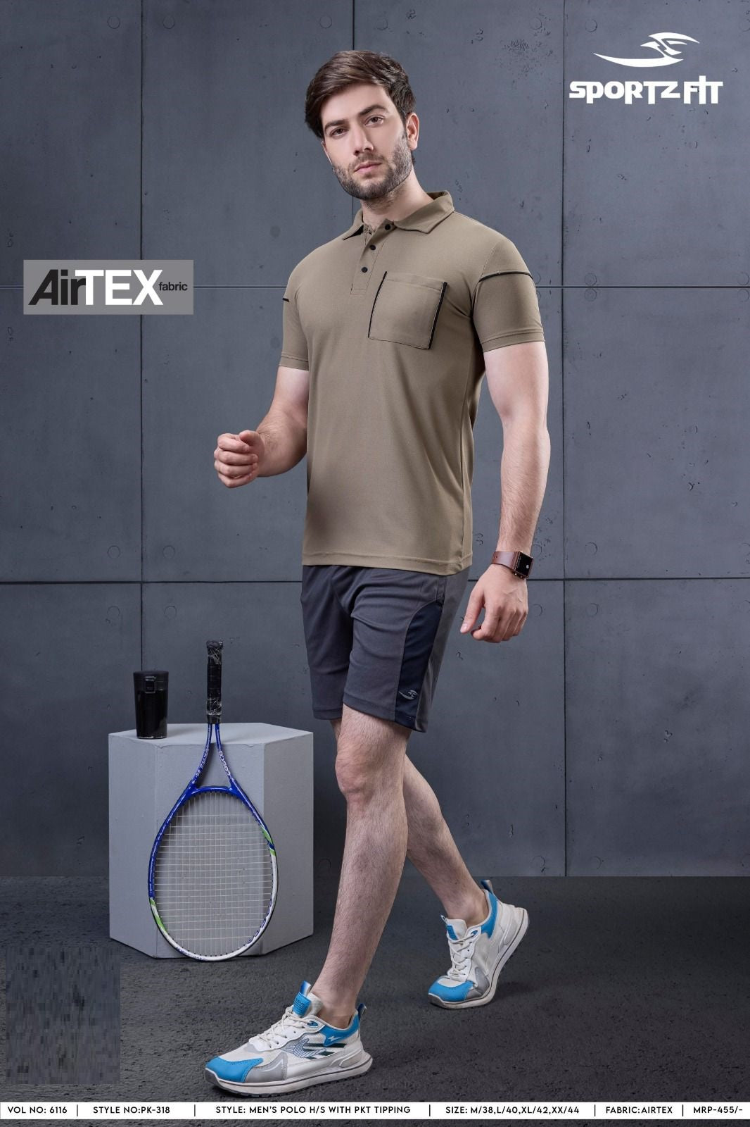 Vol 6116 Pk 318 Sportz Fit Airtex Mens Tshirts Wholesale Rate