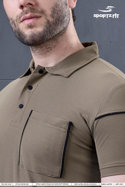 Vol 6116 Pk 318 Sportz Fit Airtex Mens Tshirts Wholesale Rate