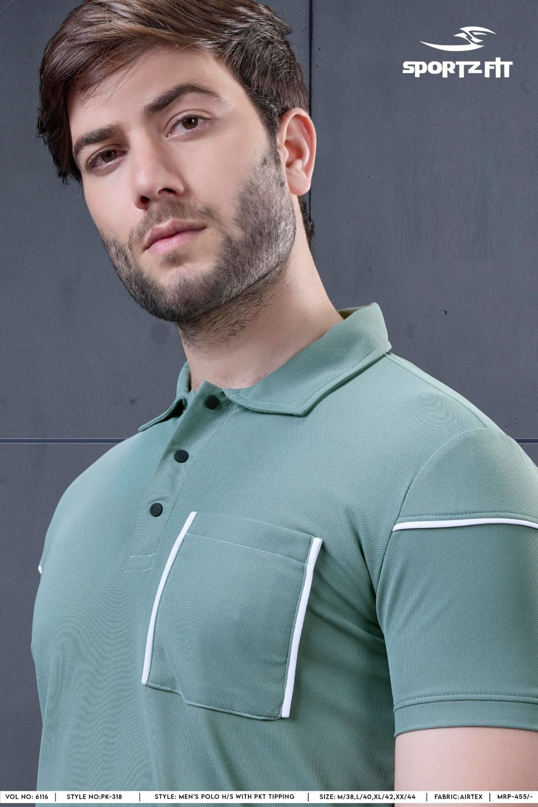 Vol 6116 Pk 318 Sportz Fit Airtex Mens Tshirts Wholesale Rate
