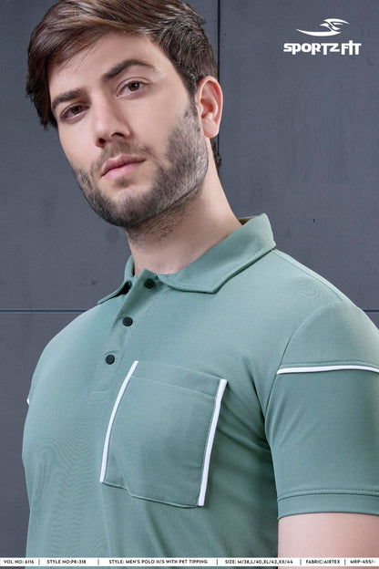 Vol 6116 Pk 318 Sportz Fit Airtex Mens Tshirts Wholesale Rate
