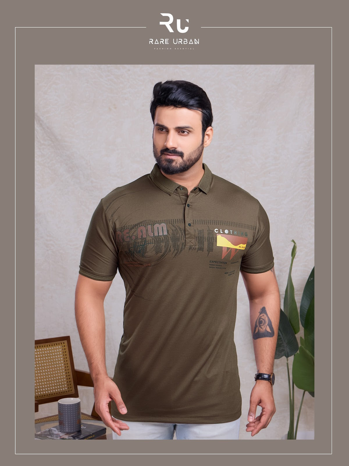 Vol 6147 Rare Urban Tencil Lycra Mens Tshirts Exporter Gujarat