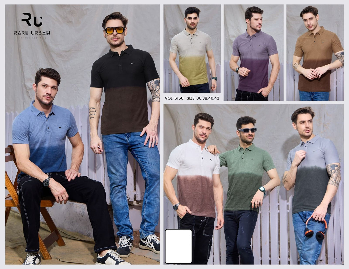 Vol 6150 Rare Urban Jacquard Mens Tshirts Exporter