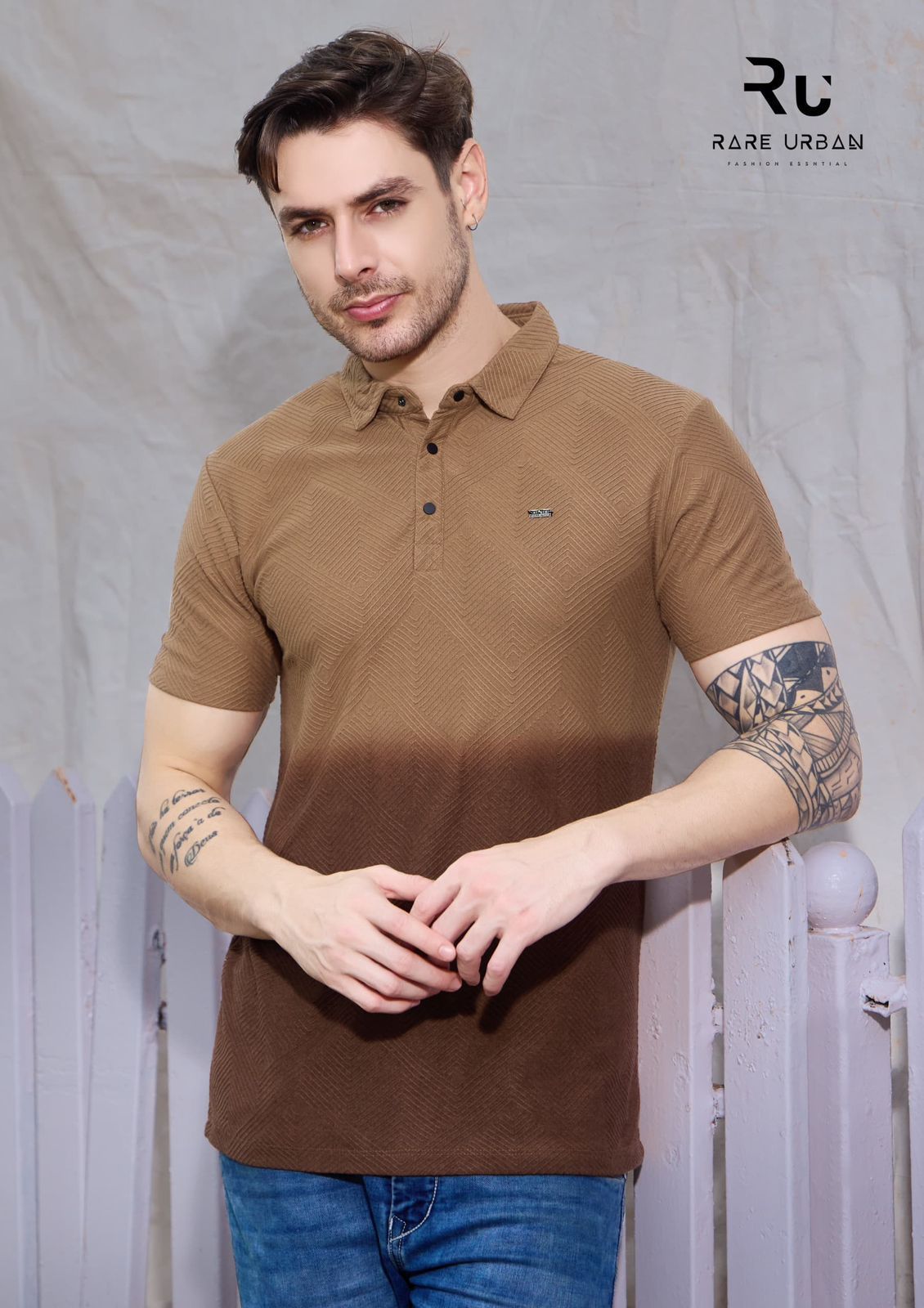 Vol 6150 Rare Urban Jacquard Mens Tshirts Exporter