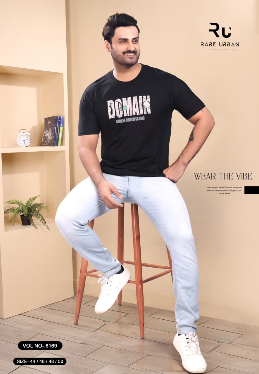 Vol 6169 Rare Urban Tencil Lycra Mens Tshirts Supplier India