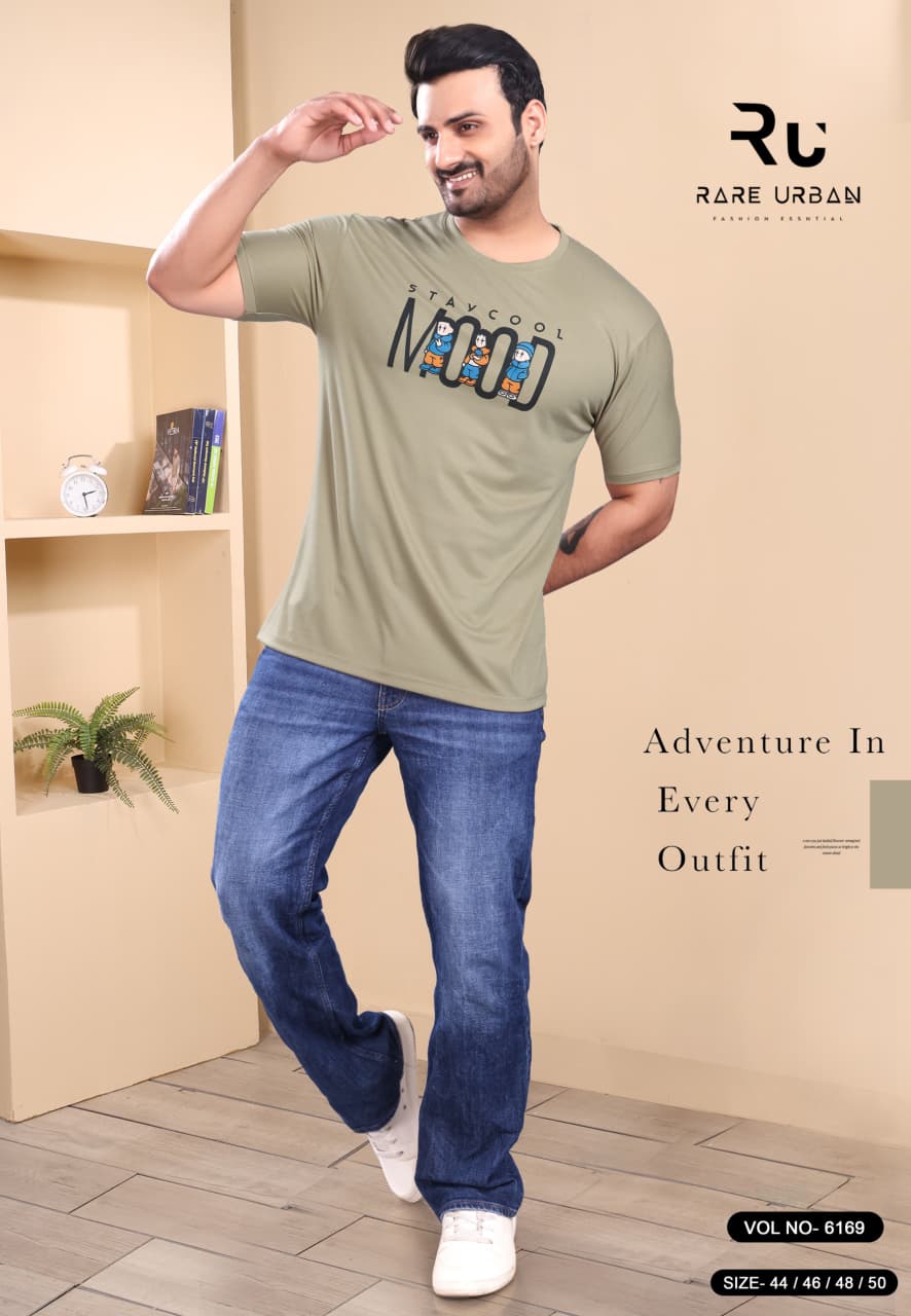 Vol 6169 Rare Urban Tencil Lycra Mens Tshirts Supplier India