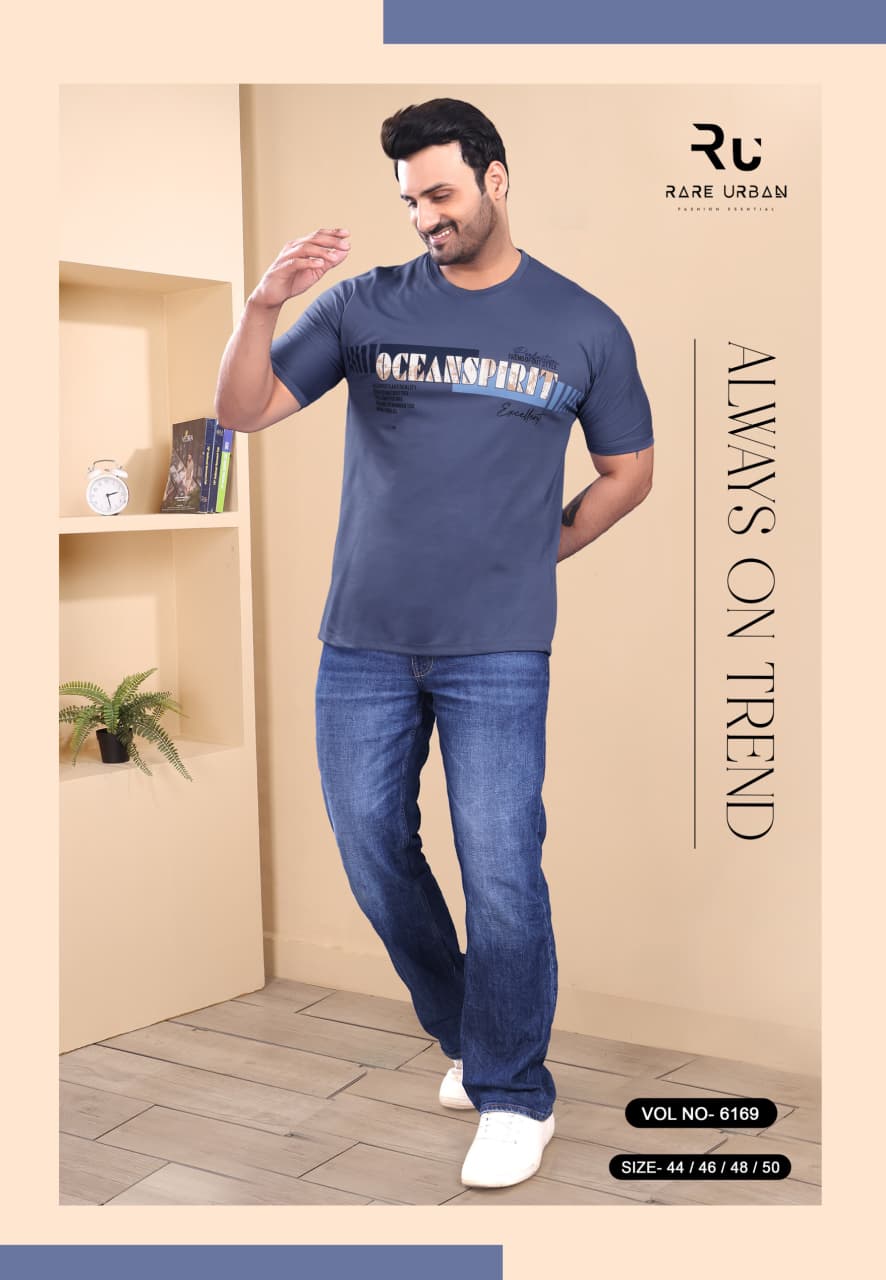 Vol 6169 Rare Urban Tencil Lycra Mens Tshirts Supplier India