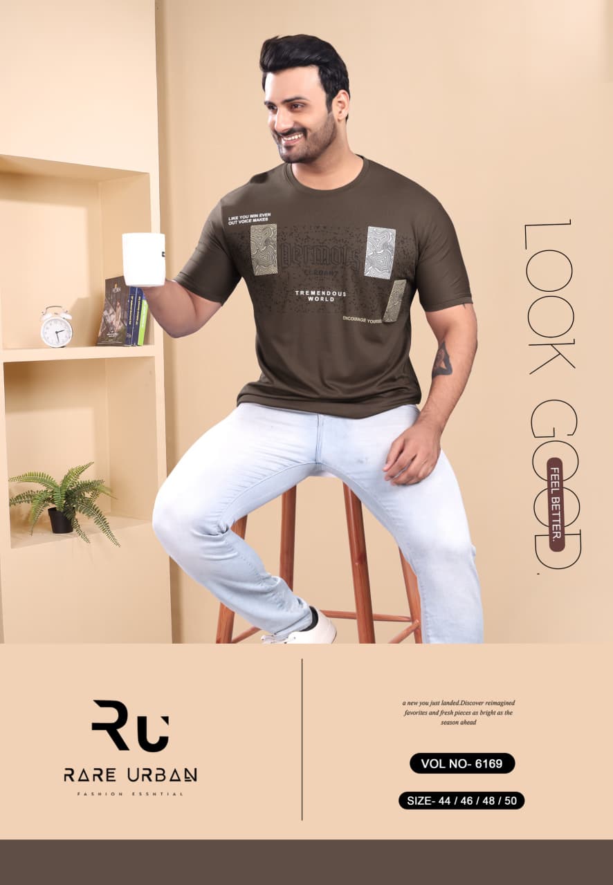 Vol 6169 Rare Urban Tencil Lycra Mens Tshirts Supplier India