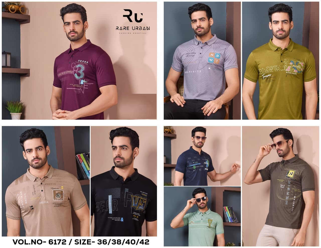 Vol 6172 Rare Urban Tencil Lycra Mens Tshirts Manufacturer Ahmedabad