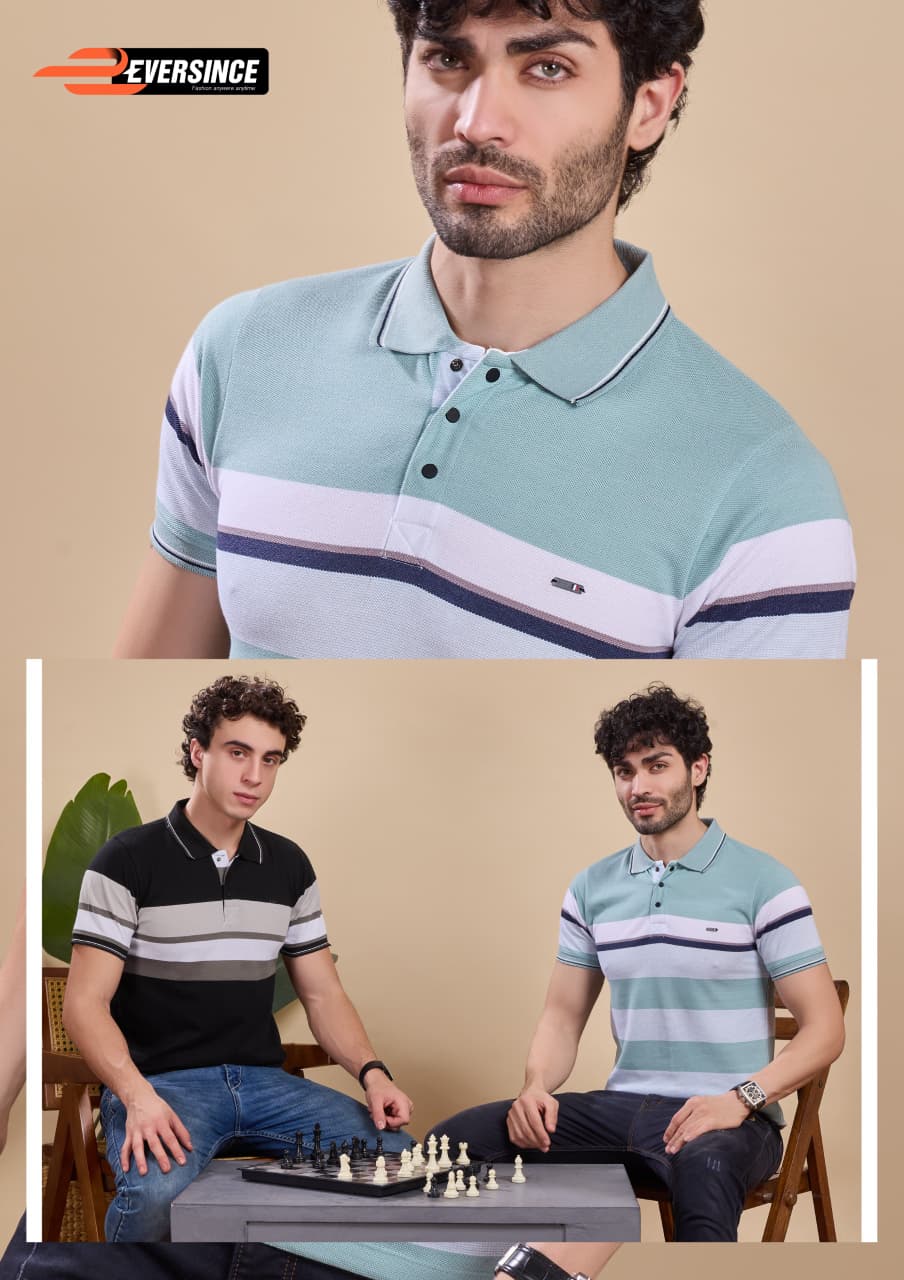 Vol 6196 Eversince Stripes Matty Mens Tshirts Wholesale Price