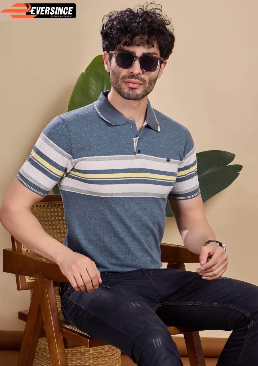 Vol 6196 Eversince Stripes Matty Mens Tshirts Wholesale Price