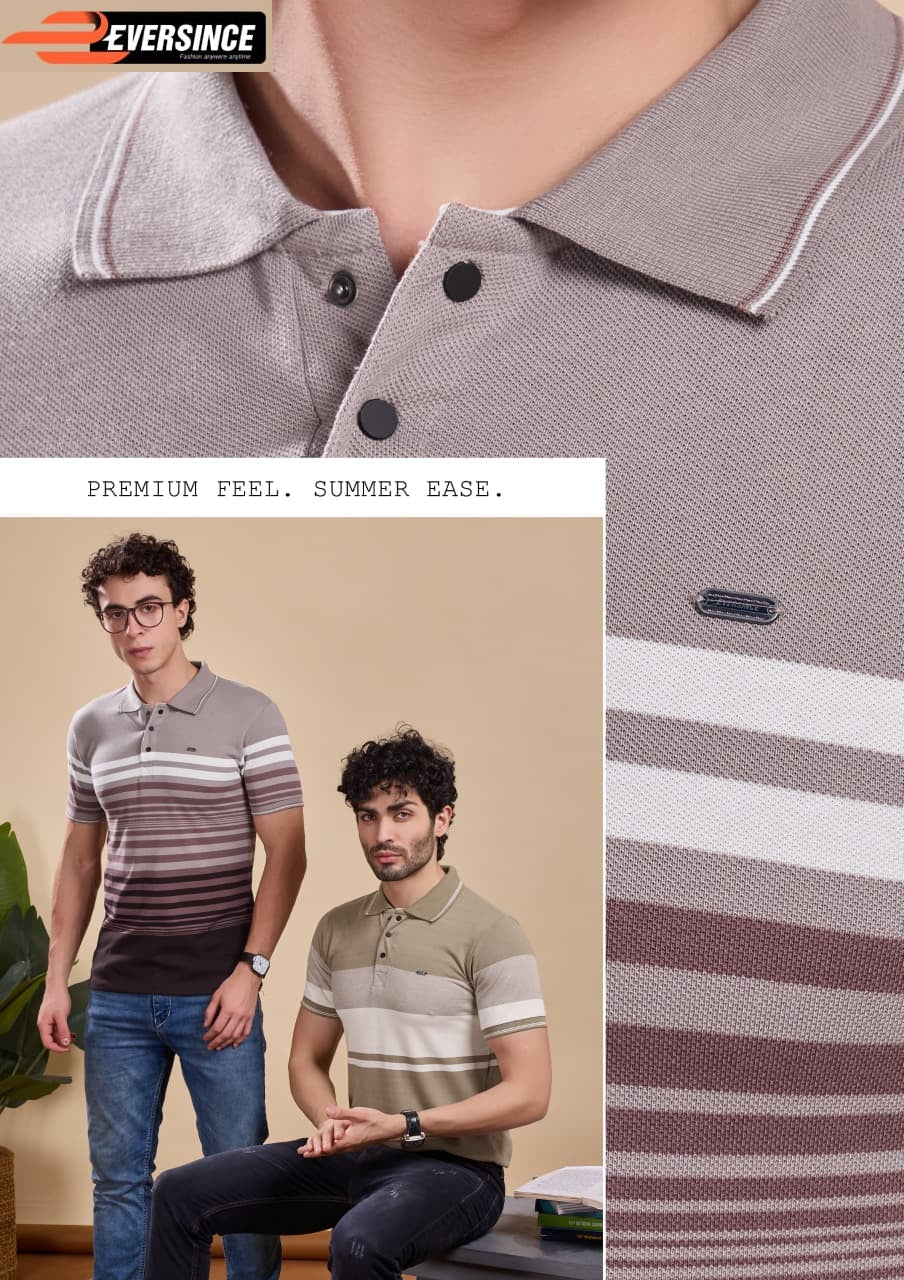 Vol 6196 Eversince Stripes Matty Mens Tshirts Wholesale Price