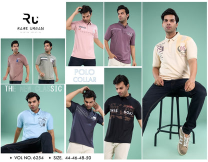Vol 6254 Rare Urban Tencil Lycra Mens Tshirts Manufacturer India