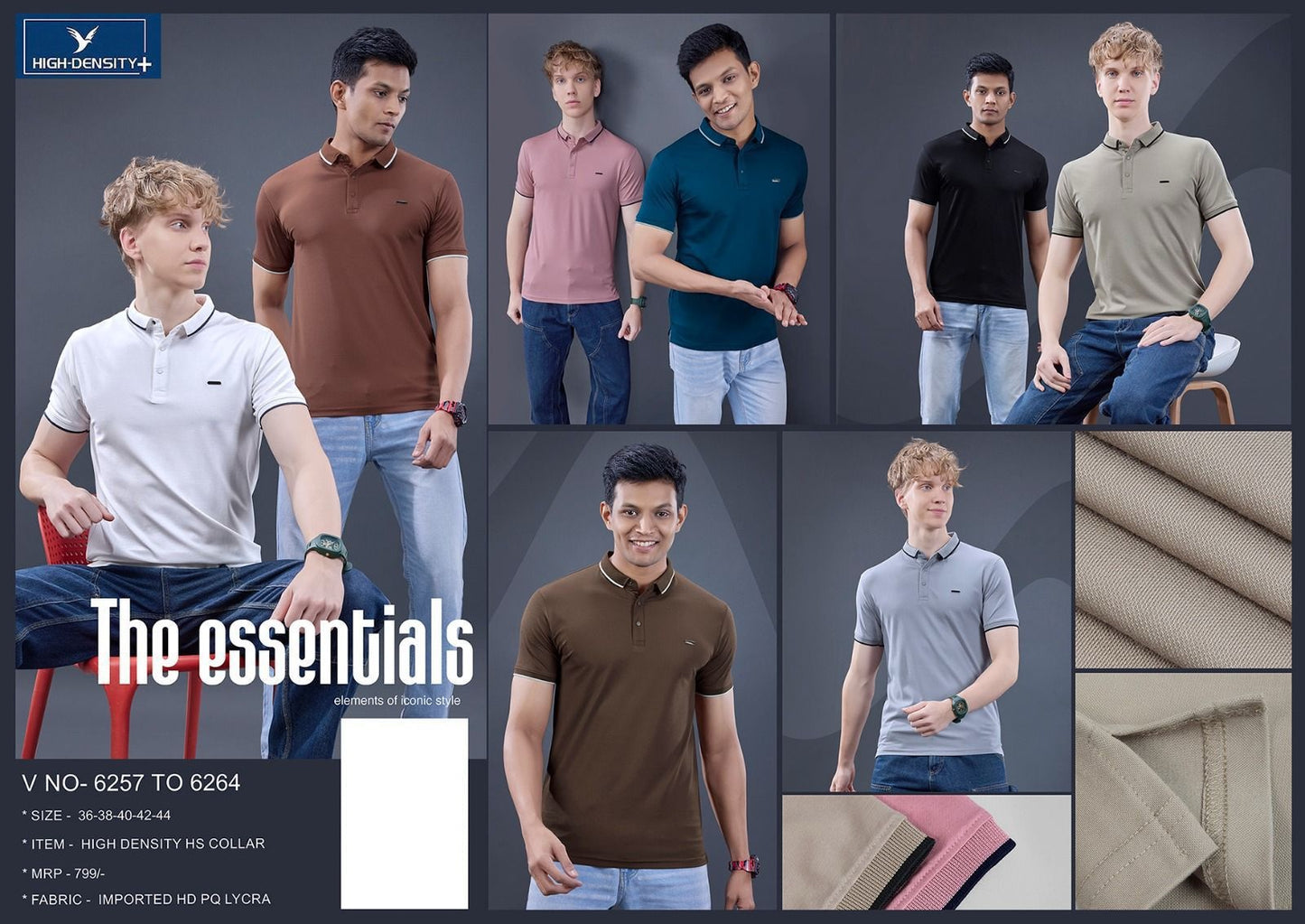 Vol 6257 To 6264 High Density Lycra Mens Tshirts Exporter Gujarat