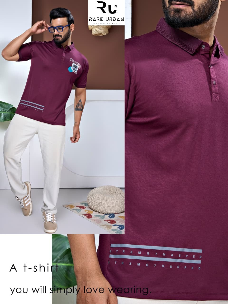 Vol 6282 Rare Urban Tencil Lycra Mens Tshirts Supplier Gujarat