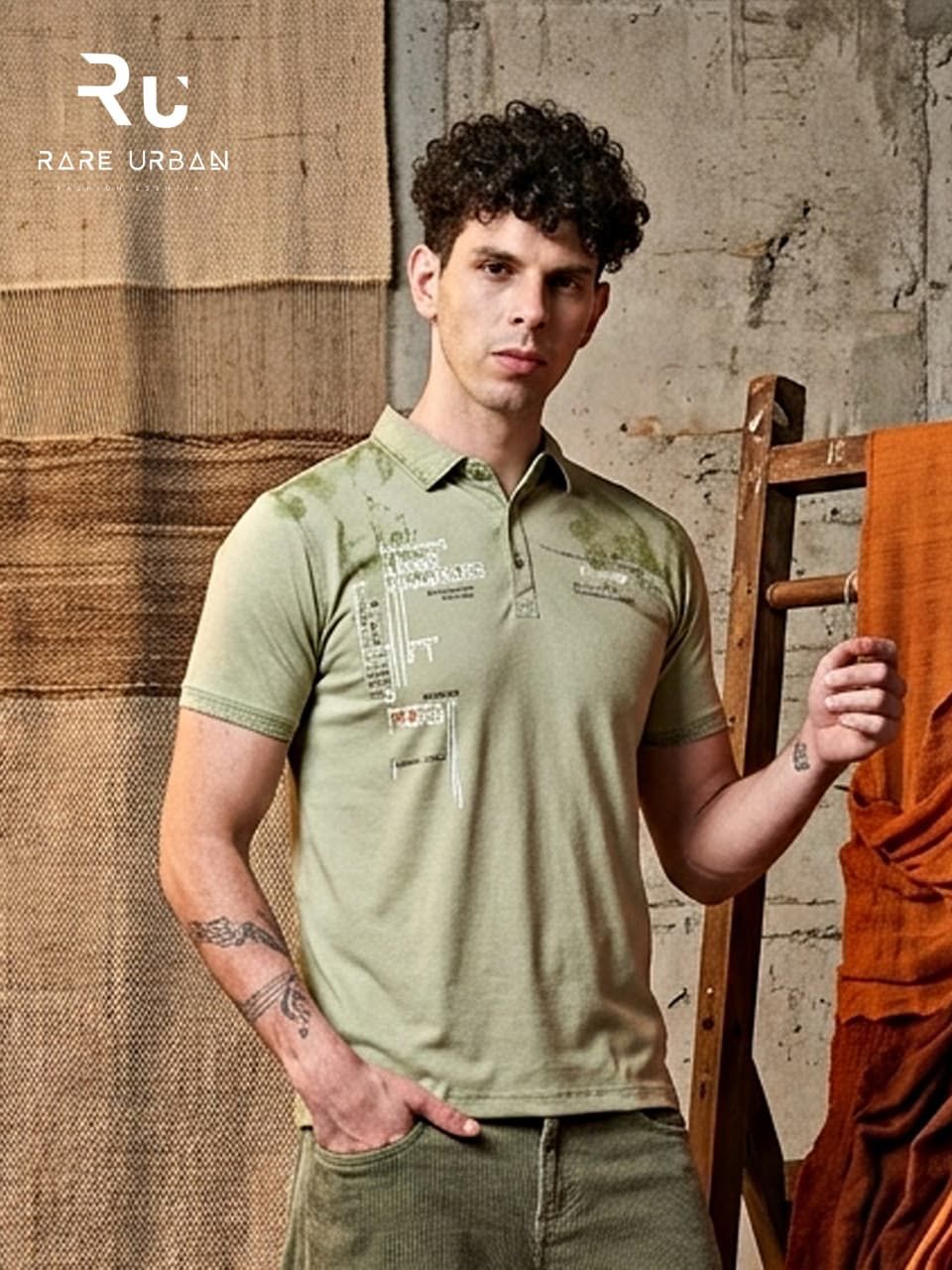 Vol 6283 Rare Urban Tencil Lycra Mens Tshirts Supplier India