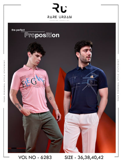 Vol 6283 Rare Urban Tencil Lycra Mens Tshirts Supplier India