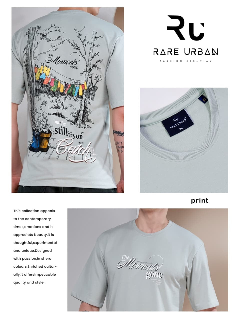 Vol 6301 Rare Urban Cotton Looper Mens Tshirts Wholesale Price
