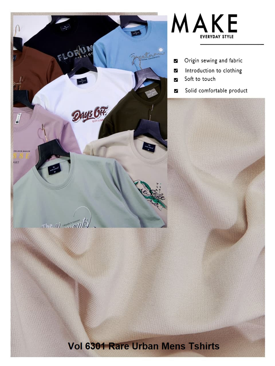 Vol 6301 Rare Urban Cotton Looper Mens Tshirts Wholesale Price