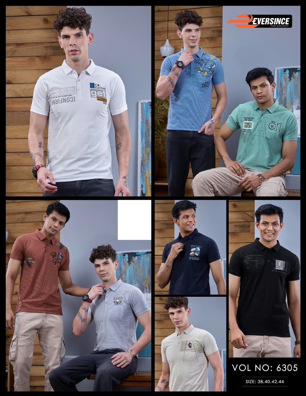 Vol 6305 Eversince Cotton Knit Mens Tshirts Wholesaler Gujarat