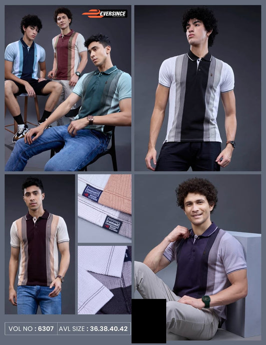 Vol 6307 Eversince Jacquard Knit Mens Tshirts Supplier India