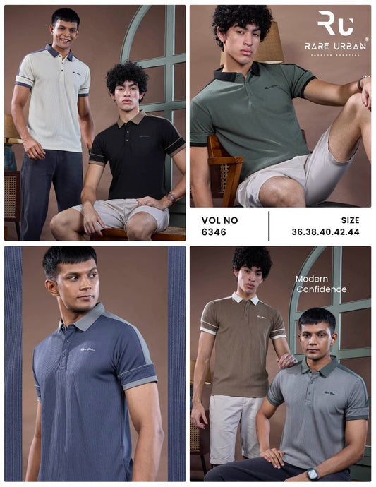 Vol 6346 Rare Urban Jacqurad Knit Mens Tshirts Wholesale Rate