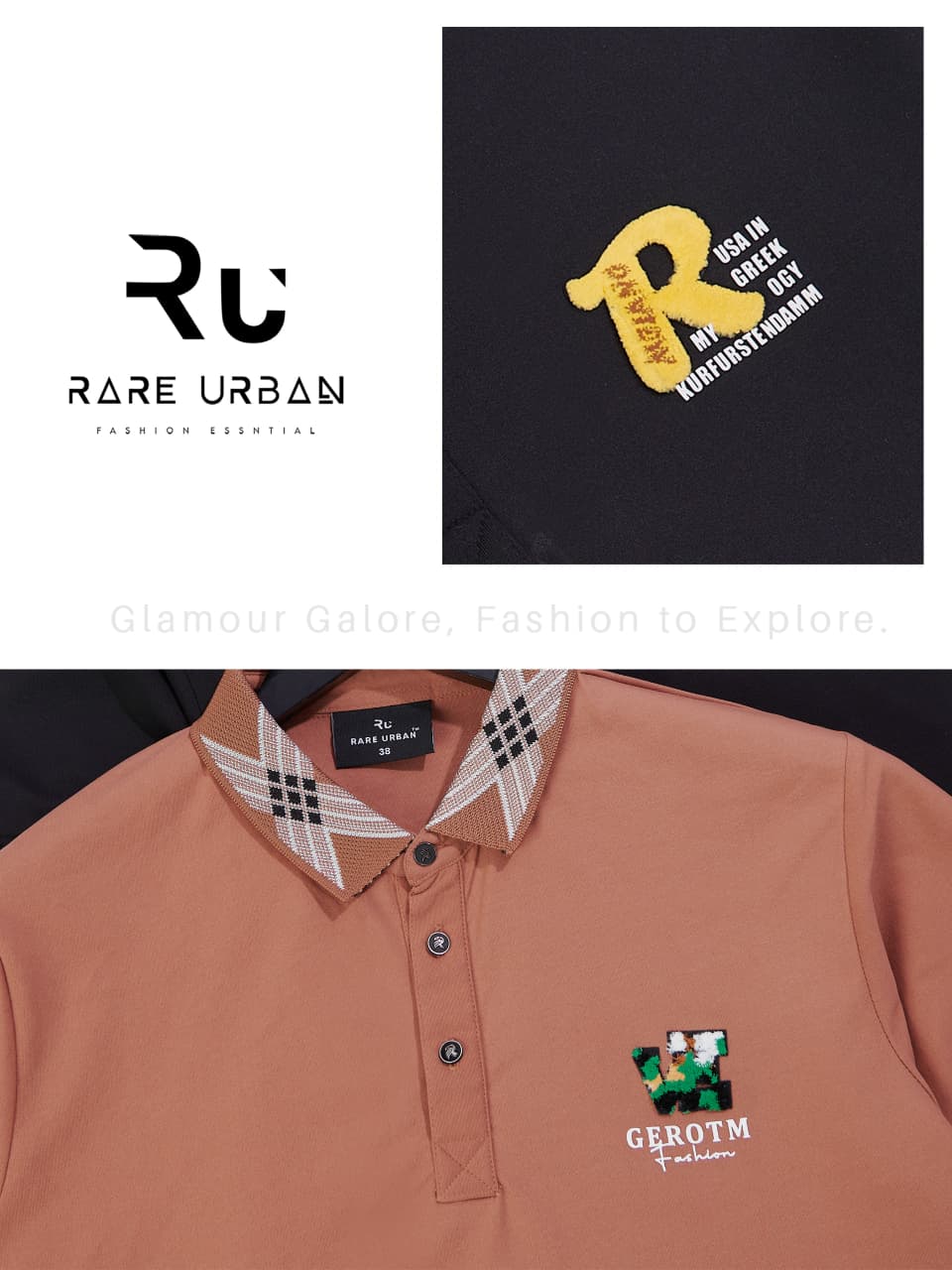 Vol 6351 Patch Style Rare Urban Imported Mens Tshirts Manufacturer India