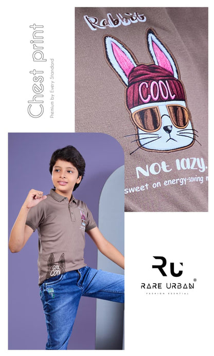 Vol 6370 Collar Style Rare Urban Imported Boys Tshirt Manufacturer India