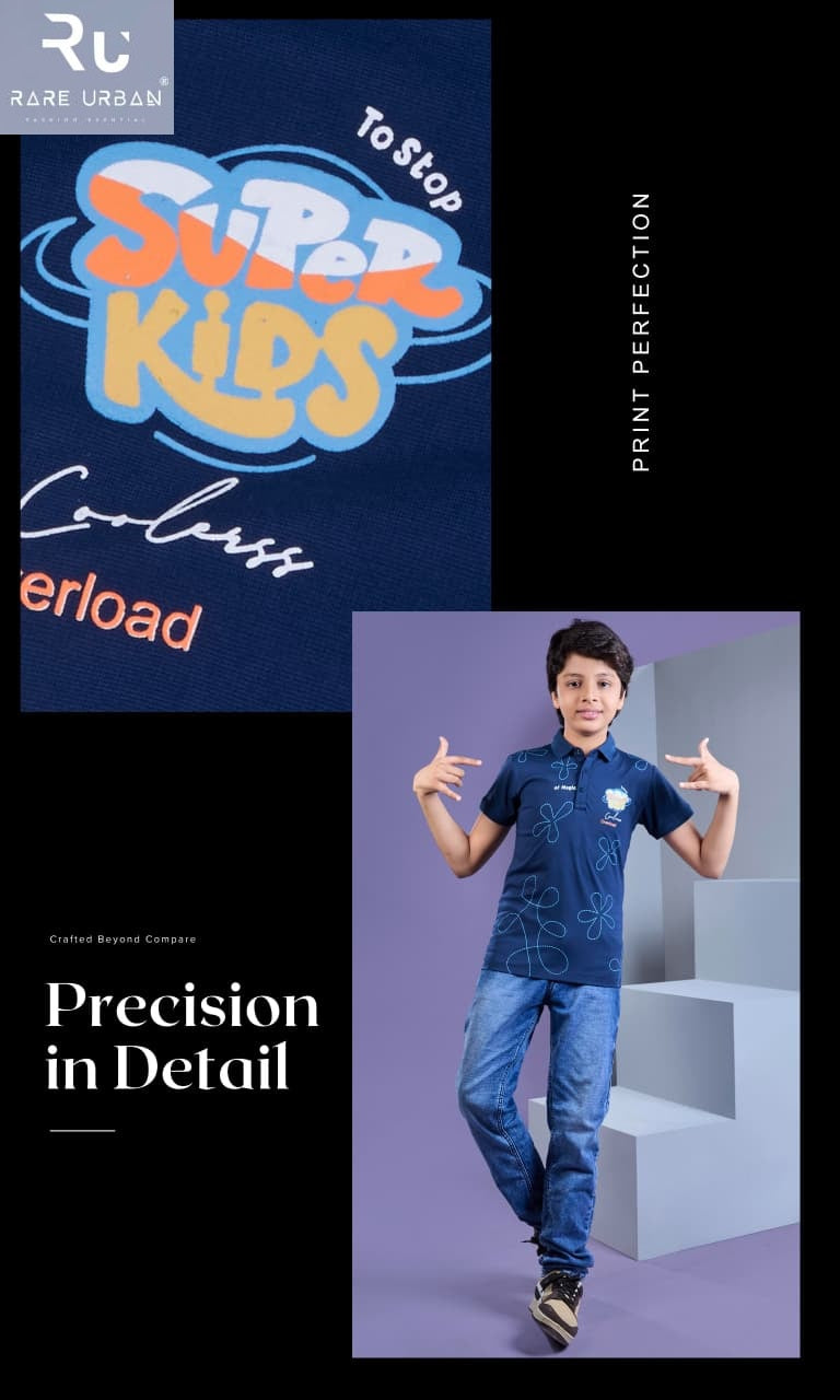Vol 6370 Collar Style Rare Urban Imported Boys Tshirt Manufacturer India