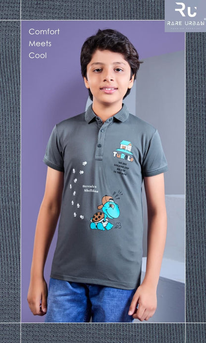 Vol 6370 Collar Style Rare Urban Imported Boys Tshirt Manufacturer India