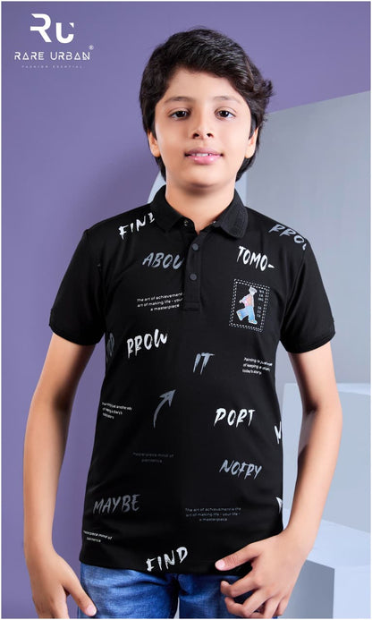Vol 6370 Collar Style Rare Urban Imported Boys Tshirt Manufacturer India