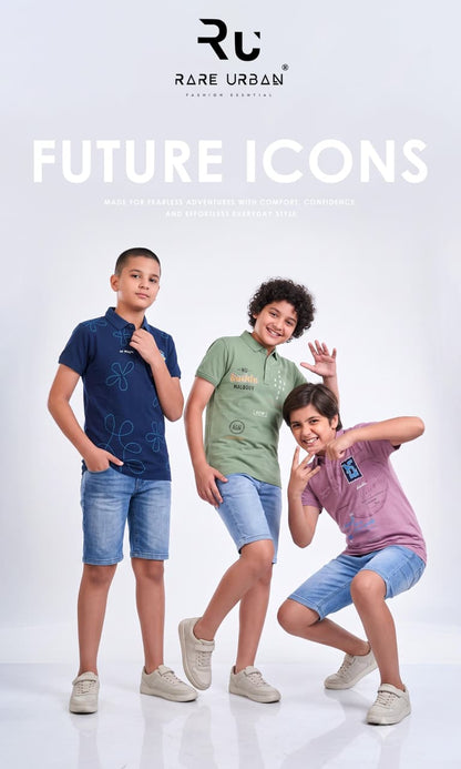 Vol 6370 Collar Style Rare Urban Imported Boys Tshirt Manufacturer India