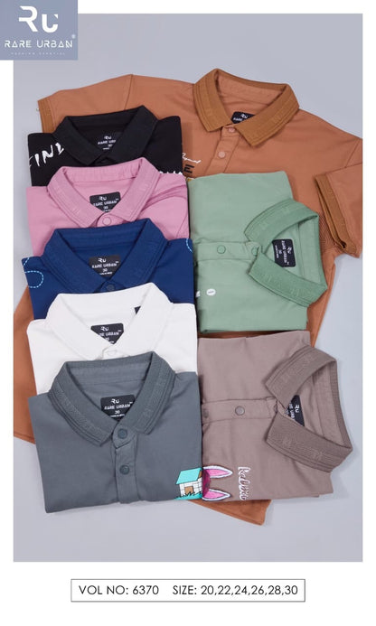 Vol 6370 Collar Style Rare Urban Imported Boys Tshirt Manufacturer India