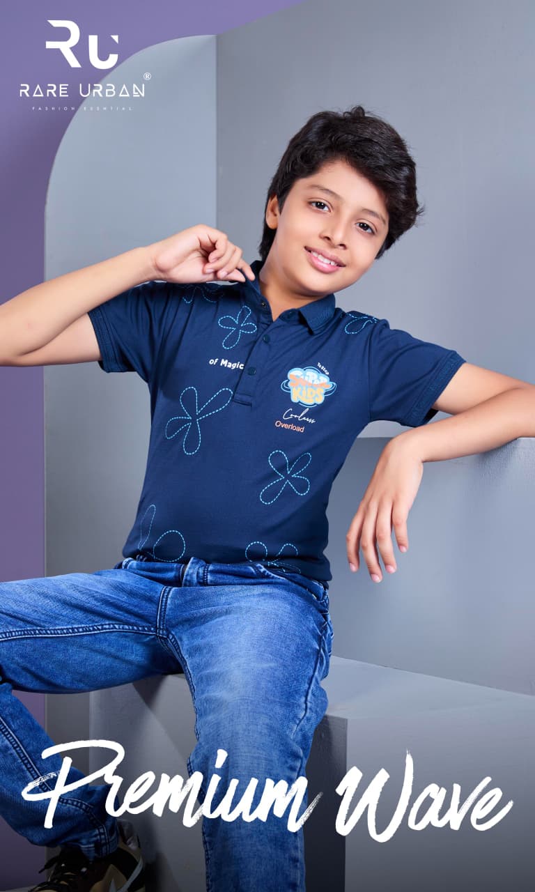 Vol 6370 Collar Style Rare Urban Imported Boys Tshirt Manufacturer India