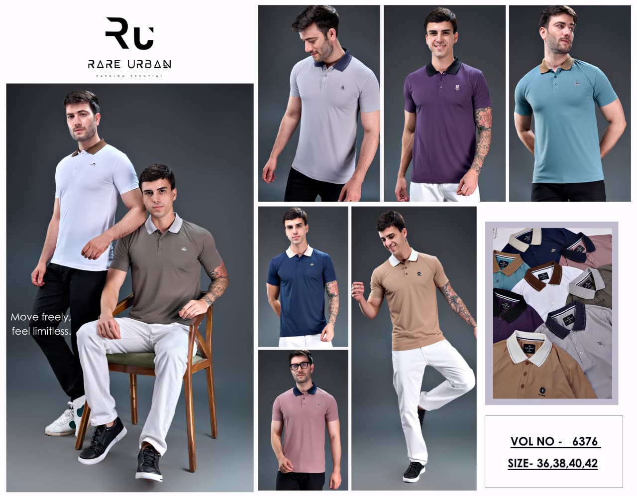 Vol 6376 Rare Urban Jacquard Knit Mens Tshirts Wholesaler Ahmedabad