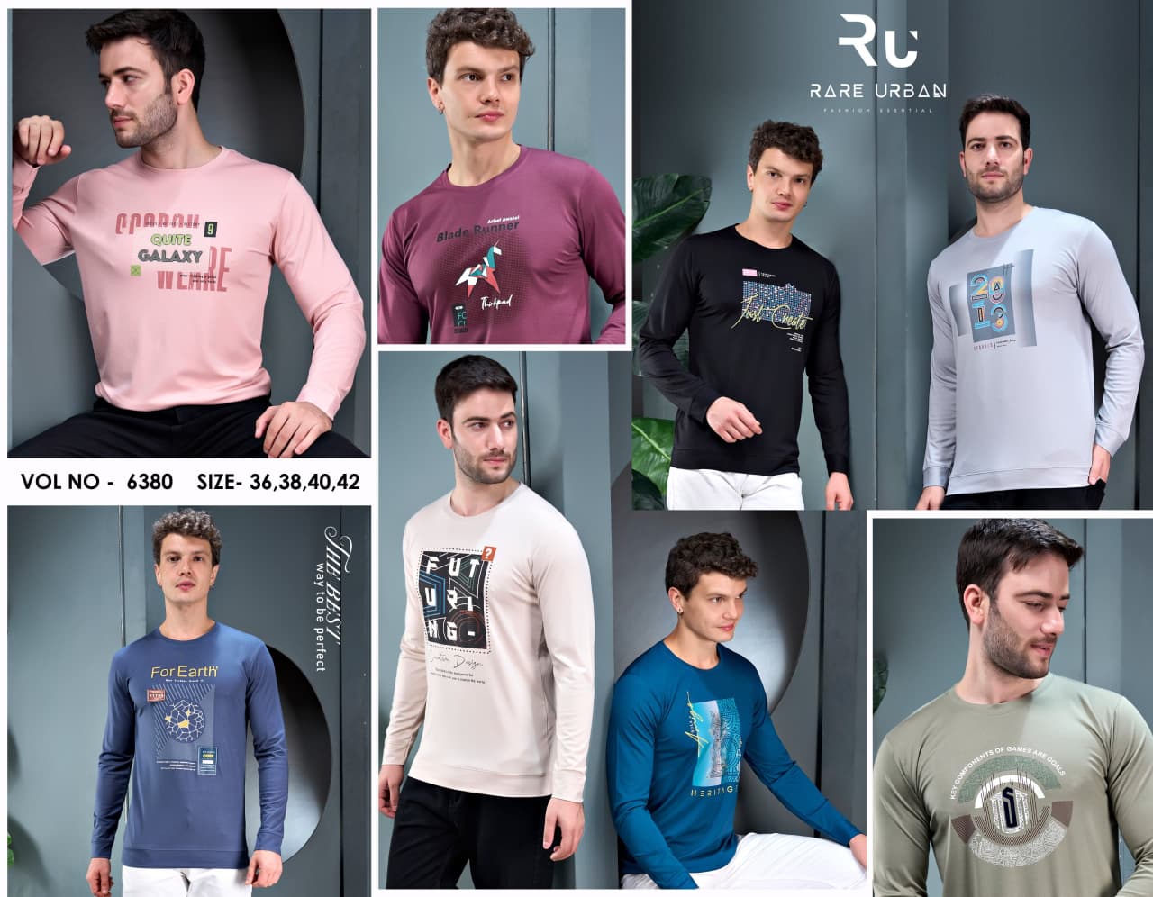 Vol 6380 Hd Print Rare Urban Tencil Lycra Mens Tshirts Wholesaler