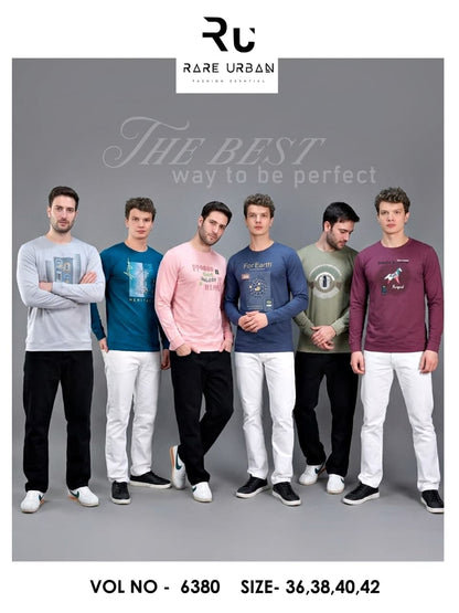 Vol 6380 Hd Print Rare Urban Tencil Lycra Mens Tshirts Wholesaler