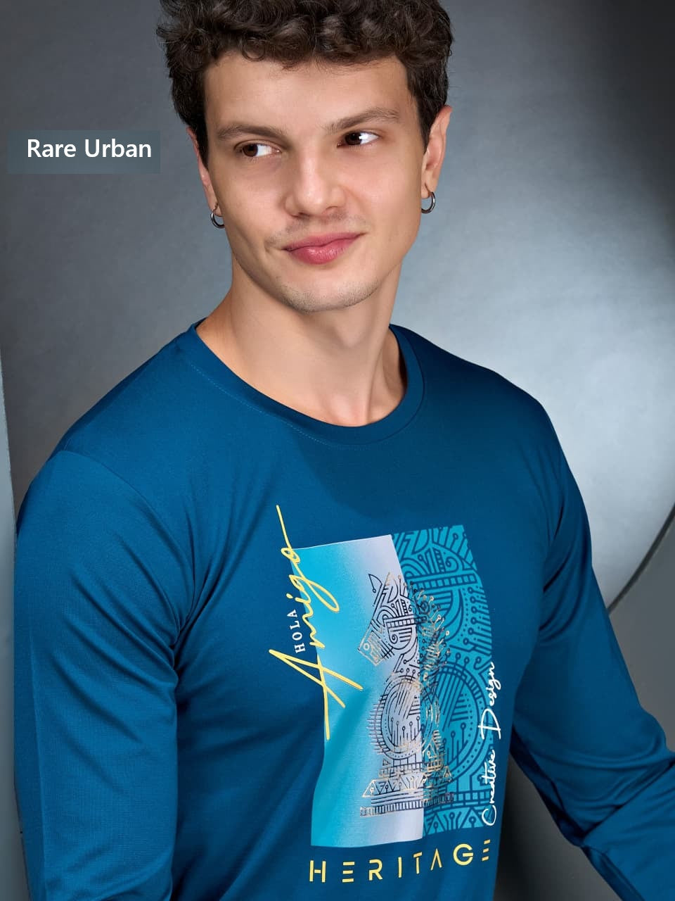 Vol 6380 Hd Print Rare Urban Tencil Lycra Mens Tshirts Wholesaler