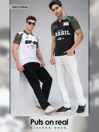Vol 6412 Zip Collar Rare Urban Honey Comb Mens Tshirts Wholesaler