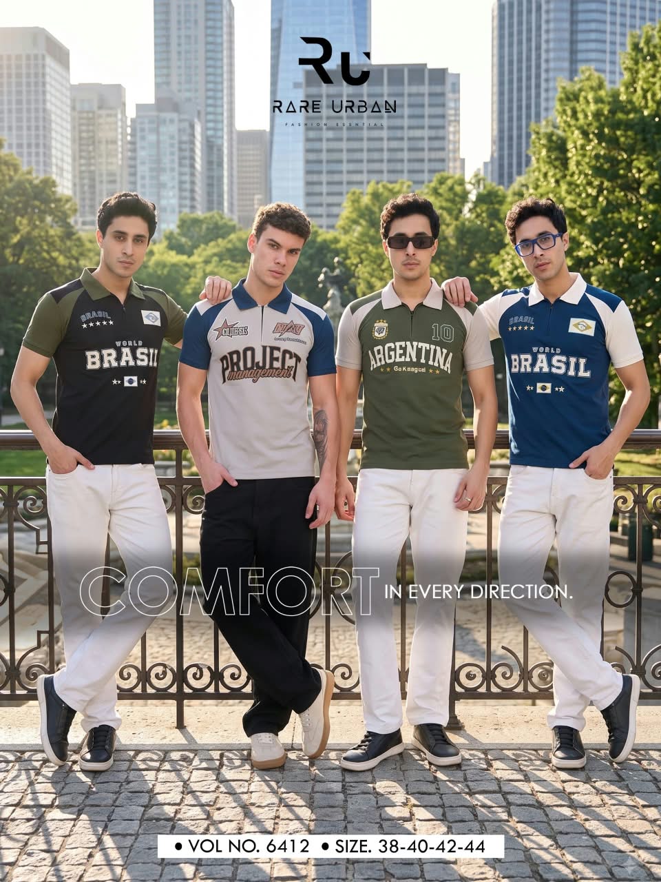 Vol 6412 Zip Collar Rare Urban Honey Comb Mens Tshirts Wholesaler
