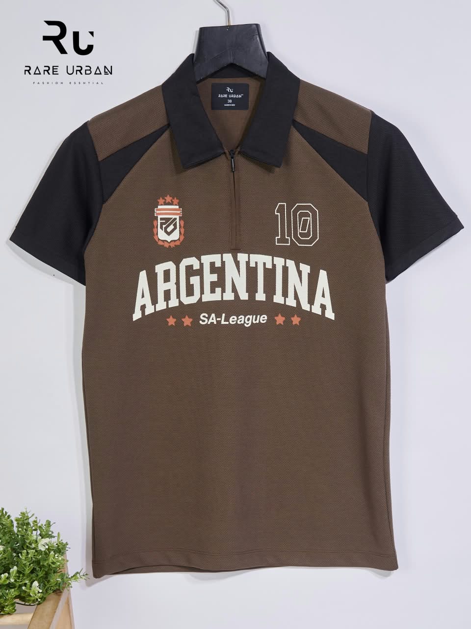 Vol 6412 Zip Collar Rare Urban Honey Comb Mens Tshirts Wholesaler
